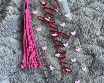 Valentine’s Personalized Name Acrylic Bookmark