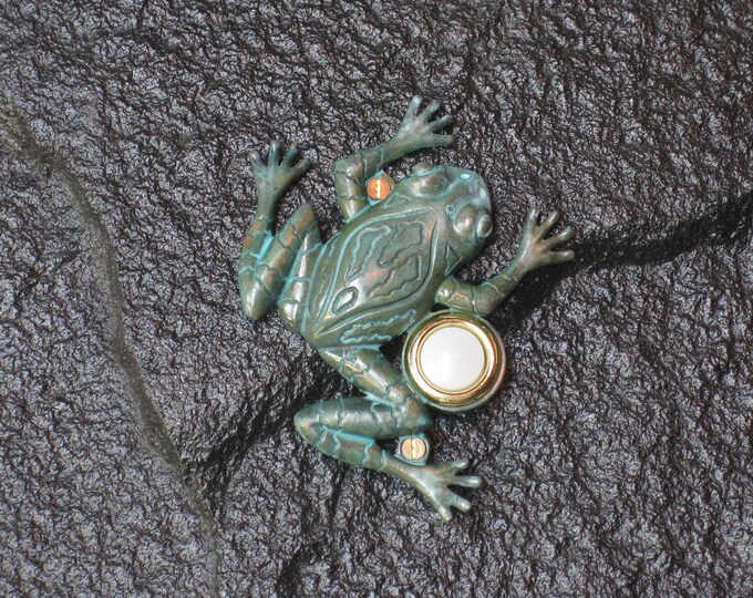 Frog Doorbell in Verdigris Etsy