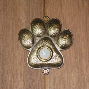 Bronze Pawprint Doorbell
