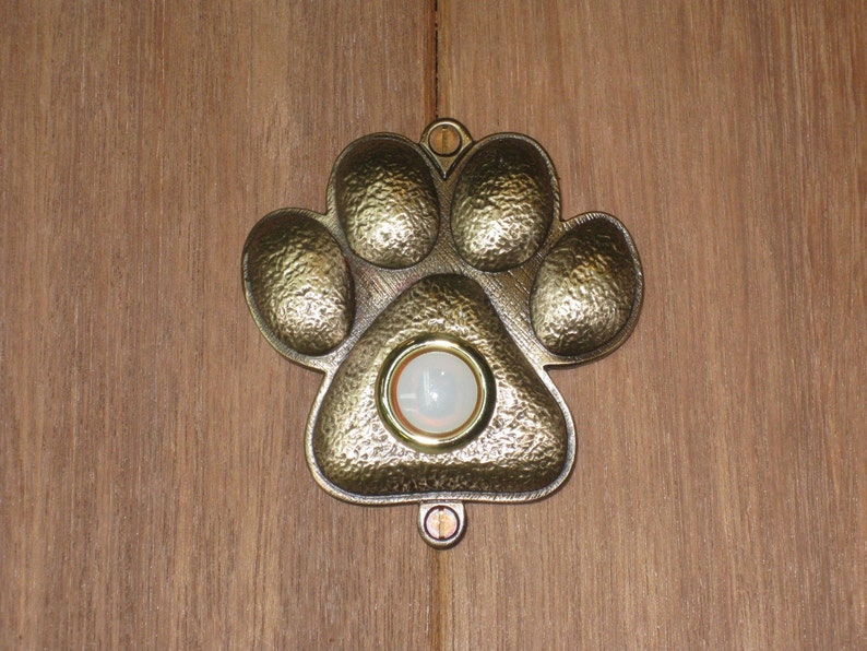Bronze Pawprint Doorbell image 1