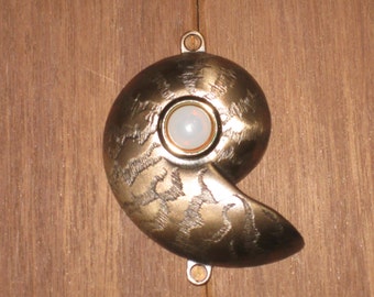 Nautilus Shell Doorbell in Bronze