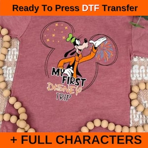Goofy My First Disney Trip Dtf Transfer,Custom Disney All Characters Dtf,Matching Disney Trip 2025 Dtf, Disney Family Dtf Transfer,Disney ,