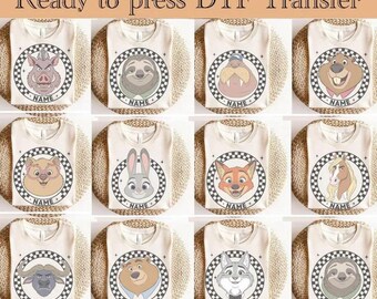 Disney Zootopia Ready To Press,Nick Wilde And Judy Hopps DTF Transfer,Disney Zootopia Couples DTF,Disney Family Trip Transfer,Zootropolis