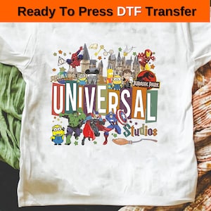 Disney Universal Studios Dtf Print, Universal Studios Dtf, Disney Trip Ready To Press Dtf, Disney Family Dtf Press, Gotowe do druku na żelazko,