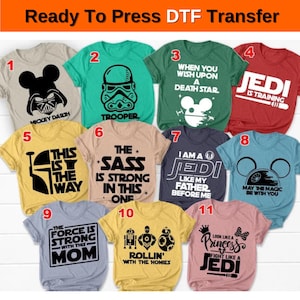 Disney Star Wars Character DTF Transfer,Custom Disney Family Trip Heat Transfer,Star Wars Group Dtf,Star Wars Characters Dtf,Star Wars Dtf