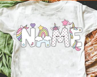 Personalized Unicorn Name DTF - Birthday Girl Ready To Press