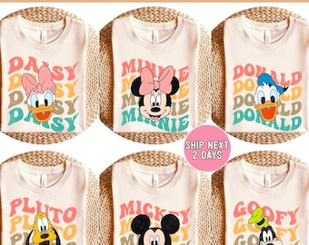 Mickey and Friends Character Transfer, Disney Ready To Press, Mickey and Minnie Friends Transfer, Disney Shirt DTF, Family Disney Dtf