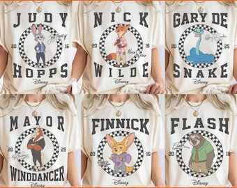 Zootopia Est Disney Dtf Transfer : Nick Wi4lde And Judy Hopps DTF Transfer,