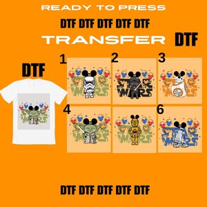 Disney Star Wars Character DTF Transfer,Custom Disney Family Trip Heat Transfer,Star Wars Group Dtf,Star Wars Characters Dtf,Star Wars Dtf