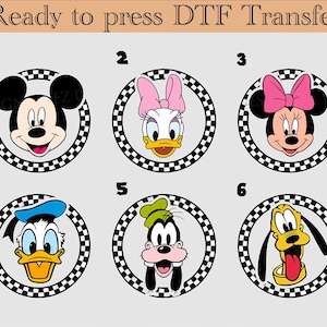 Mickey and Friends Character Transfer, Disney Ready To Press, Mickey and Minnie Friends Transfer, Disney Shirt DTF, Family Disney Dtf
