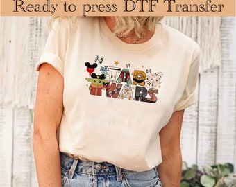 Disney Star Wars Character DTF Transfer,Custom Disney Family Trip Heat Transfer,Star Wars Group Dtf,Star Wars Characters Dtf,Star Wars Dtf
