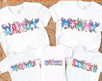 Custom Lilo and Stitch Family Matching DTF Transfer