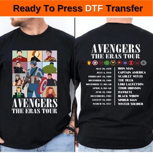 Avengers The Eras Tour T-shirt, Super Heroes Sweatshirt, Captain America Shirt, Ironman Tee, The Hulk Shirt, Spider-Man T-shirt,2 Side Shirt