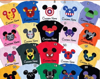Personalized Superhero Mickey Ears DTF Press Transfer