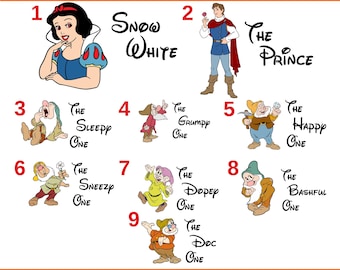 Seven Dwarfs Rady To Press Dtf Transfer : Seven Dwarfs, Snow White Dtf, Ready To Press Dtf,