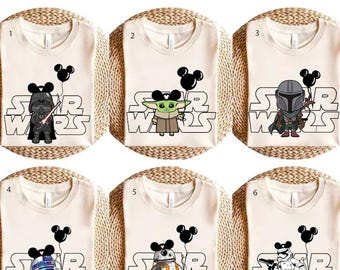 Disney Star Wars Character DTF Transfer,Custom Disney Family Trip Heat Transfer,Star Wars Group Dtf,Star Wars Characters Dtf,Star Wars Dtf