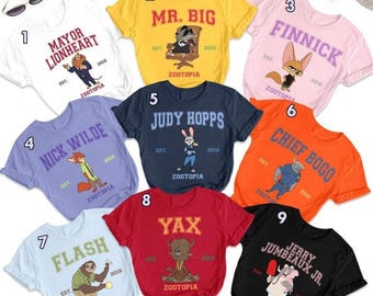 Disney Zootopia Ready To Press,Nick Wilde And Judy Hopps DTF Transfer,Disney Zootopia Couples DTF,Disney Family Trip Transfer,Zootropolis