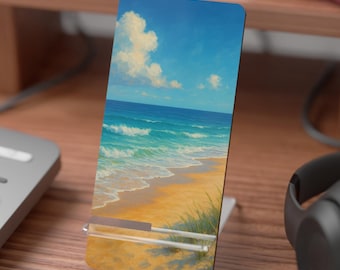 Ocean Smartphone Stand, Beach-Themed Phone Holder, Coastal Display Stand, Home Office Decor, Gift for Beach Lovers. Gift for Her, Him