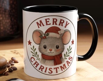Christmas Mouse Coffee Mug, Perfect Holiday Gift for Child, Cute Gift for Pet Lovers, Home Decor, Seasonal Drinkware, Kids Christmas