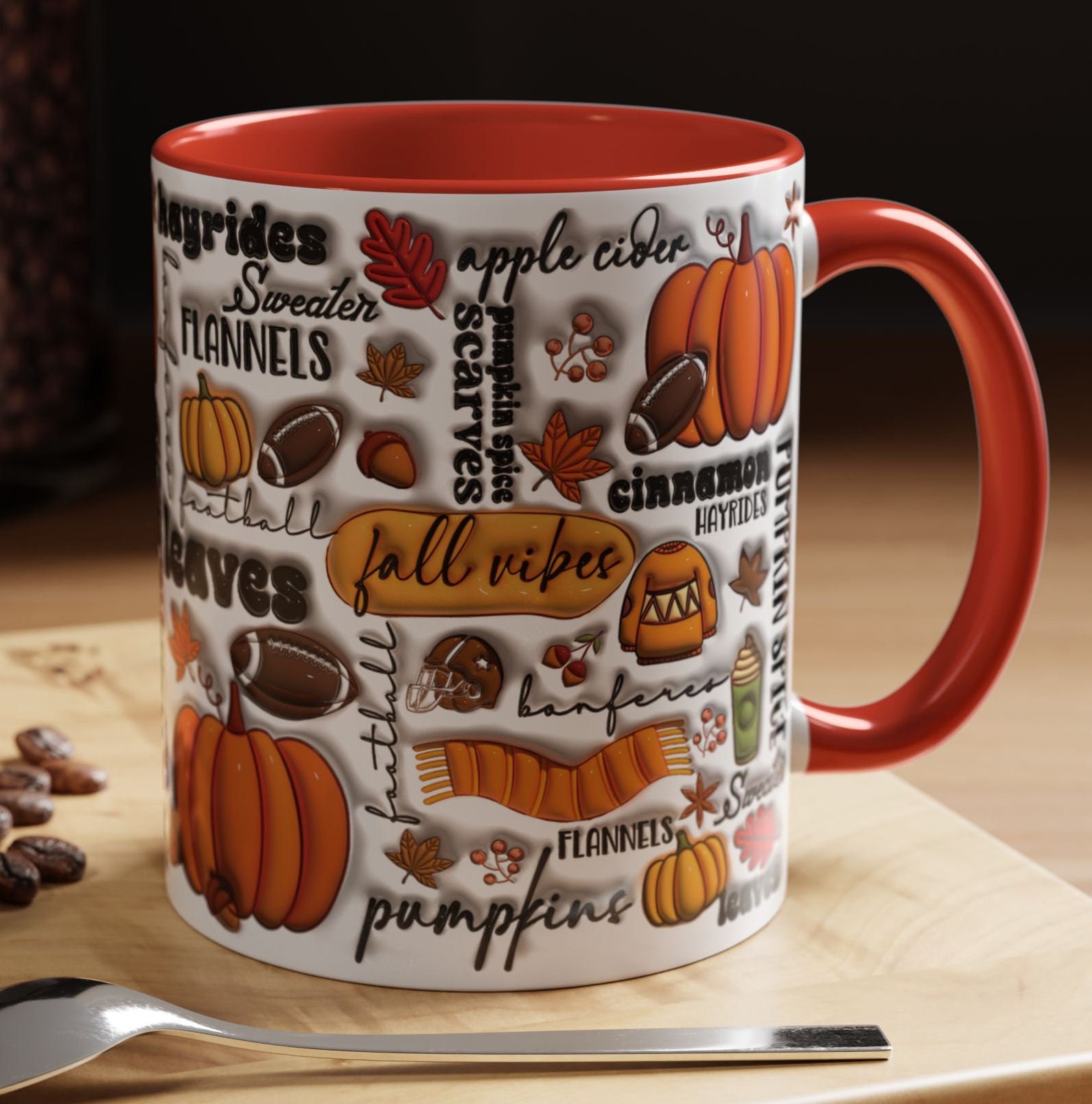 Fall Tree Of Life Mug Cozy Set (2 Pack) – Sage & Spiced Cedar, Hand Crocheted, Fits Standard Mugs