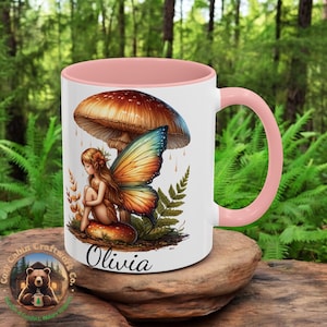 Personalized Fairy Mug, Hot Chocolate Mug for Mom Woodland Fairytale Mug, Forest Coffee Mug Fairy Mug Gift Custom Gift for Her Nature Lovers