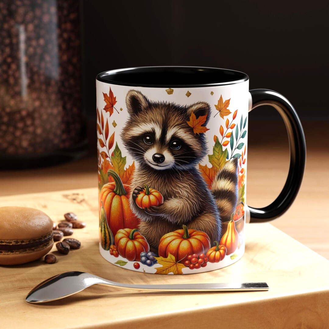 Cute Raccoon Coffee Mug 11oz Raccoon Mug, Cute Coffee Mug Ceramic