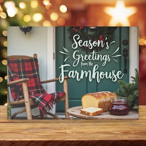 Farmhouse Christmas Cutting Board Rustic Holiday Kitchen Decor Holiday Hosting Gift Cooking Accessories Chef Gift Christmas Cheese Board