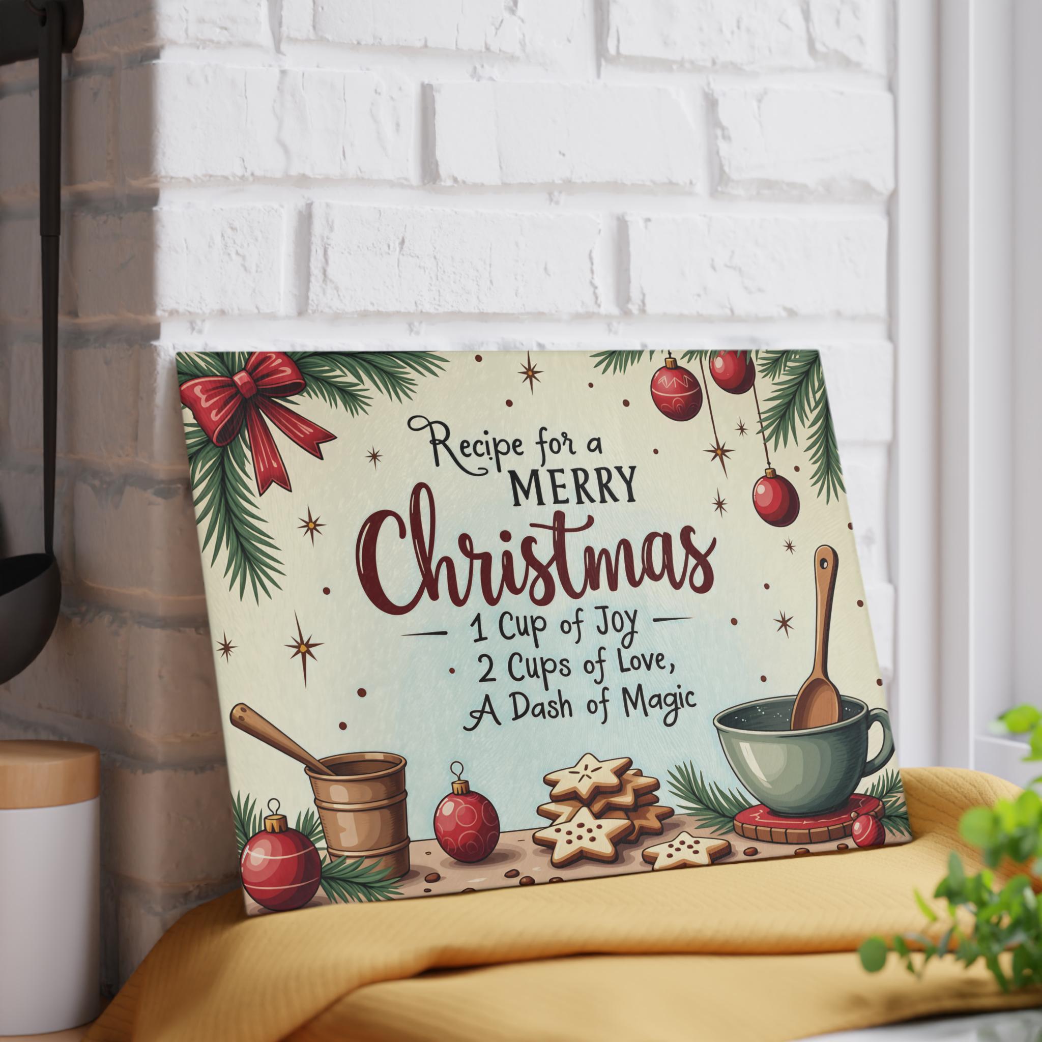 Festive Christmas Glass Cutting Board Recipe for a Merry Christmas ...