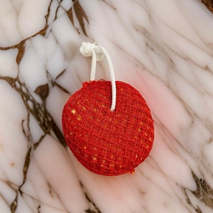Spongynet Exfoliating Body Sponge, African Bath sponge, African net,Sapo, Pouf RED