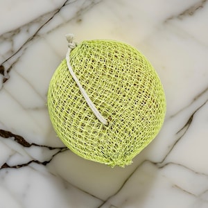 Spongynet Exfoliating Body Sponge, African Bath sponge, African net,Sapo, Pouf Neon Yellow