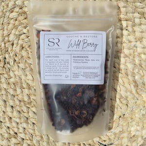 ORGANIC Wild Berry Tea Winter Wellness Tea Winter Support Tea Lover Gift Specialty Tea Herbal Loose Leaf Tea Elderberry Tea Hibiscus Tea