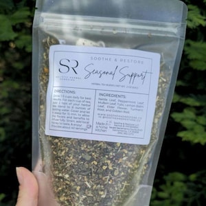 ORGANIC Seasonal Allergy Support Tea Herbal Tea for Allergies, Eyes, Congestion, Sinus & Itchy Throat | Nettle, Mullein, Tulsi, Elderflower