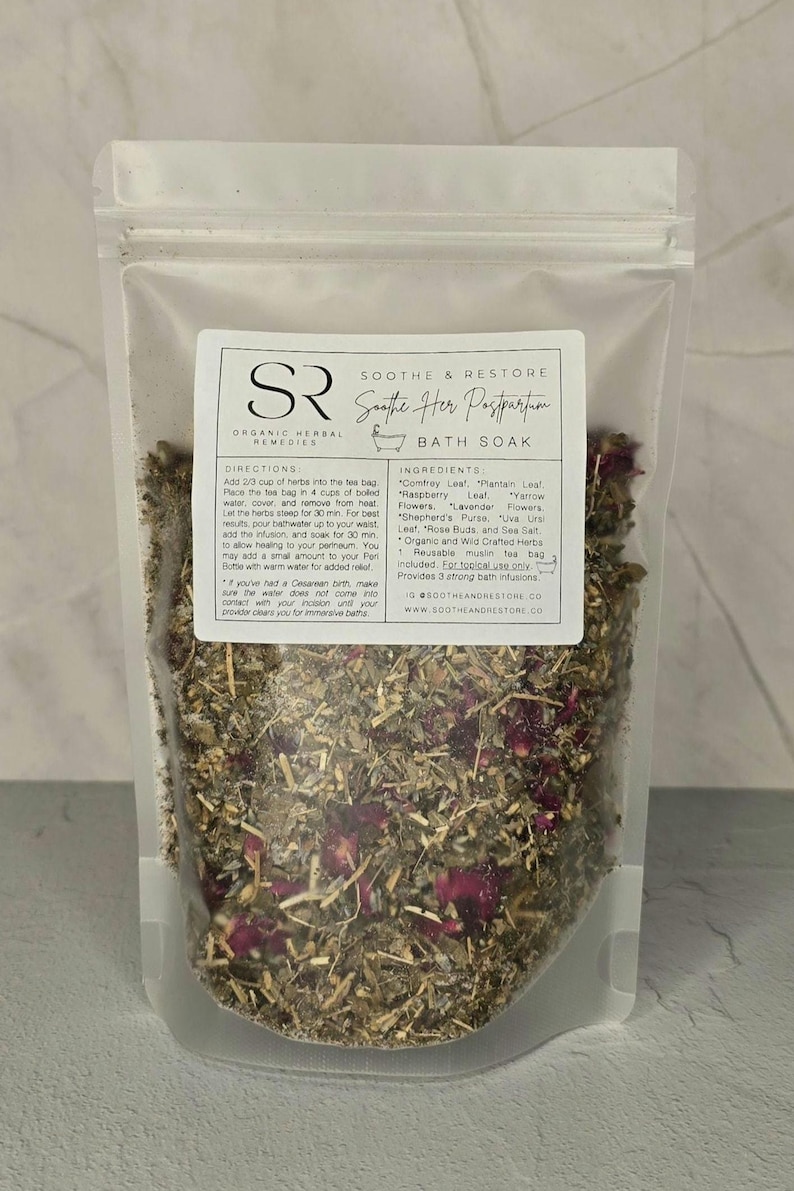ORGANIC Postpartum After Birth Herbal Sitz Bath Soak Fourth Trimester ...
