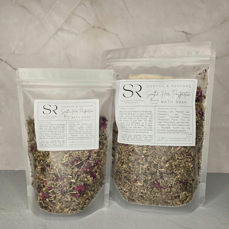 ORGANIC Postpartum After Birth Herbal Sitz Bath Soak Fourth Trimester ...