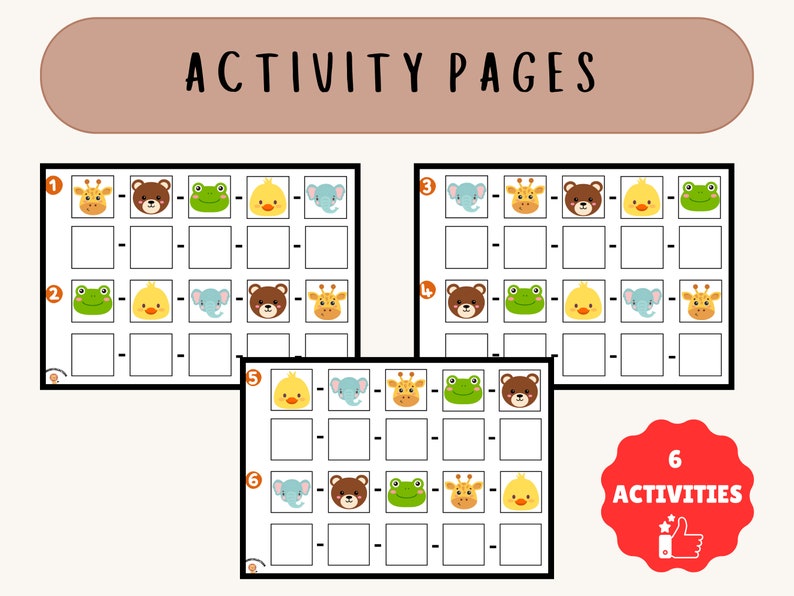 Coding Color Activity Animals Face Printable Worksheet Resources ...