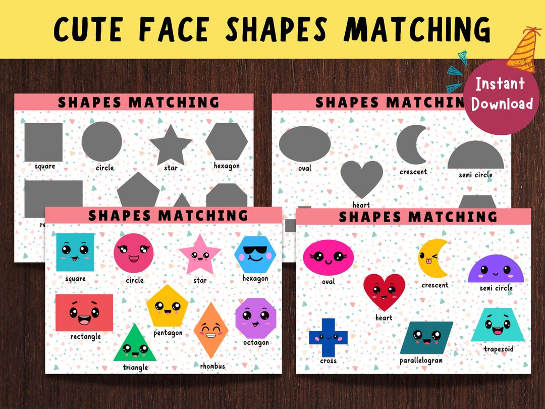 Shapes Matching Worksheets for Preschool | Printable Activity for ...