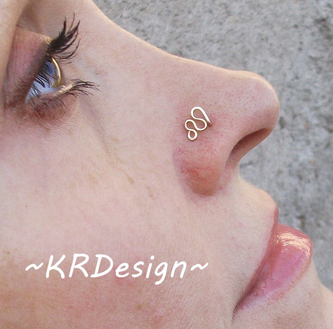 AVYRING Fake Nose Ring Magnet - Selbstklebende Strasssteine Ohne Piercing (Gold/Silber)