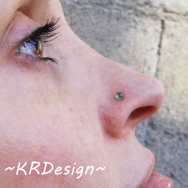 Silver Threaded Nose Stud Etsy UK