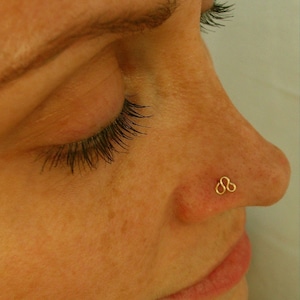 14K Gold Filled Trinity Nose Stud: Handmade 22Ga Nose Ring