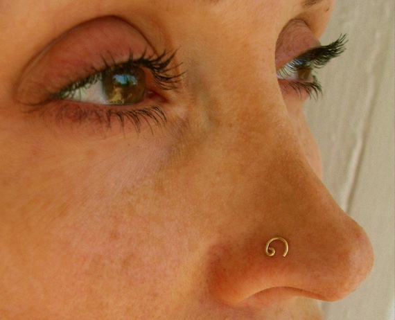 Gold nose ring etsy deals