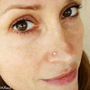 Tiny Pearl Nose Stud, 1.5mm, 2mm, 2.5mm, 3mm, 4mm real fresh water pearls