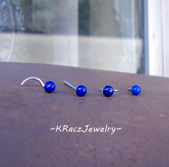 Lapis Lazuli Nose Stud Nose Jewelry Gold Nose Ring Ear Studs