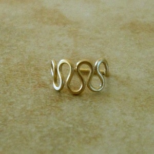 Gold Nose Stud, Ocean Wave Nose Stud, Gold Nose Ring, Nose Piercing image 5