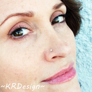 Bridal Crystal Nose Stud, &quot;Diamond&quot; Nose Stud, Silver Nose Ring, Sparkle Nose Stud, Custom Nose Jewelry, Real Crystal