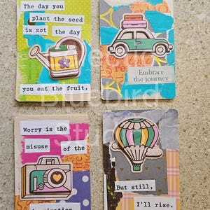 ACEO art cards original mini art The Wild and Free Affirmations Series 3