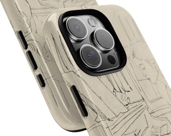 Artistic Sketch Phone Case – Impact-Resistant, Shock Absorption