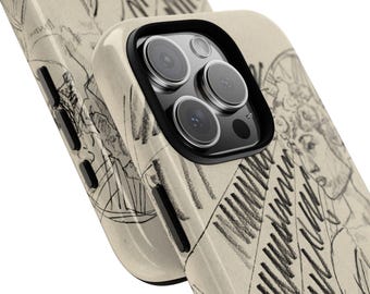 Artistic Sketch Phone Case – Shock Absorbent, Wireless Charging
