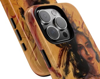 Artistic Woman Portrait TPU Phone Case – UV Printed Design