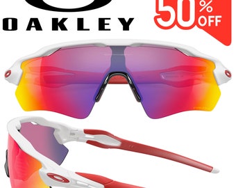 OAKLEY Radar EV Path Matte Sapphire Prizm Sapphire Sonnenbrille. weiß rot