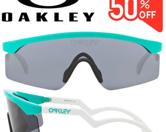 Lunettes de soleil OAKLEY Heritage Razor Blades Prizm Sapphire bleu clair blanc